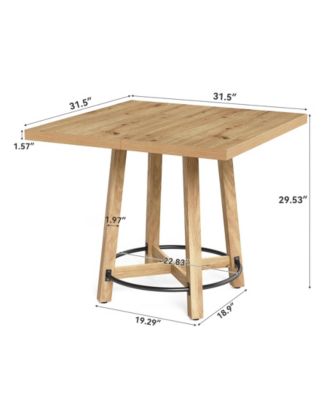 31.5 Inch Modern Dining Table, Square Kitchen Table for Small Space, Perfect for 2-4 People