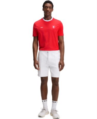 BOSS by Men's Stretch-Cotton Canada Country Flag Logo T-Shirt