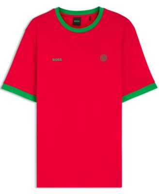 Men's Stretch-Cotton Portugal Country Flag Logo T-Shirt