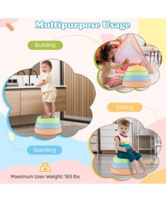 Non Slip Kids Balance Stones 5 Piece Stepping Set with Storage Bag