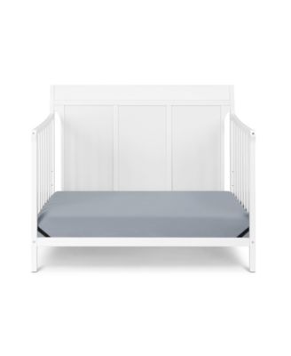 4in1 Convertible Crib Modern Sleigh Style Solid Headboard Split Panel Design Three Adjustable Mattress Heights for Baby Nursery