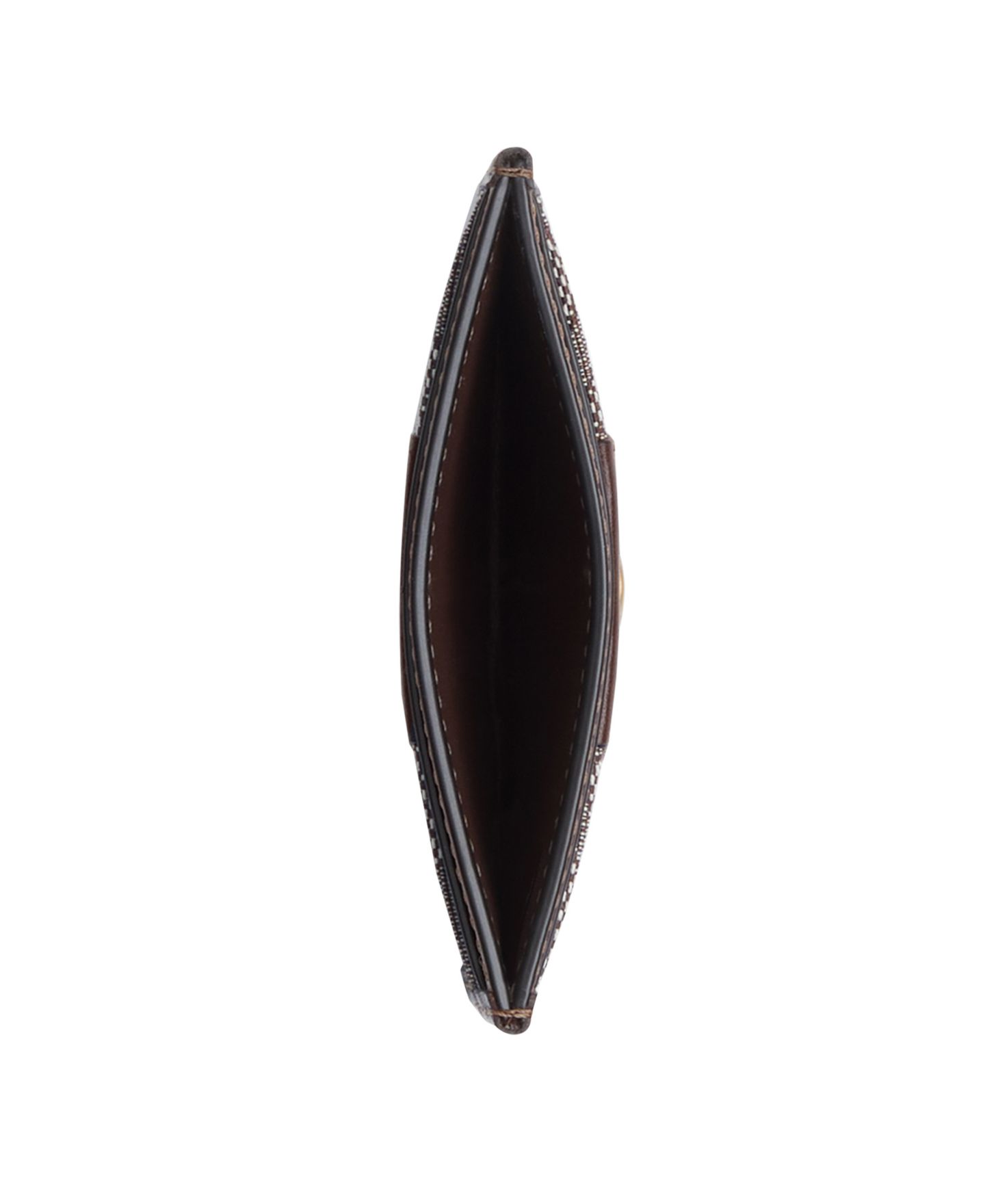 Женский кошелёк Coach Essential Signature Canvas Card Case, цвет: Латунный / Дубовый кленовый — фото 3
