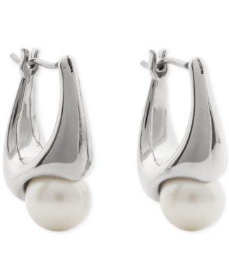 Imitation Pearl Harmony Huggie Earrings