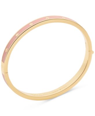 Enamel Hinged Spade Bangle Bracelet