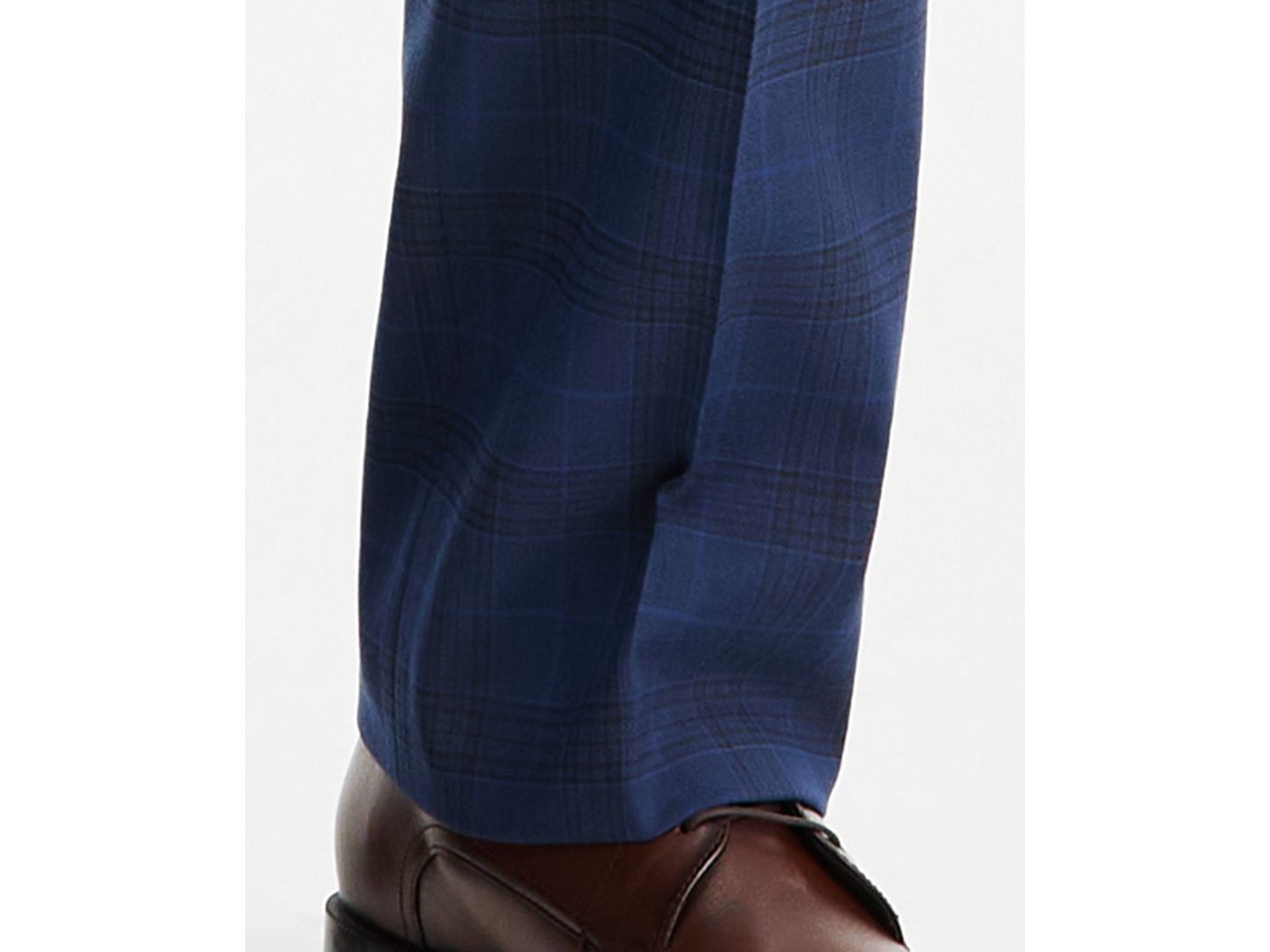 Мужские брюки Tayion Collection Classic-Fit Blue & Red Plaid Suit Separate, цвет: Синий красный — фото 6