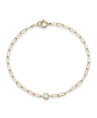 Classique Birthstone Paperclip Bracelet