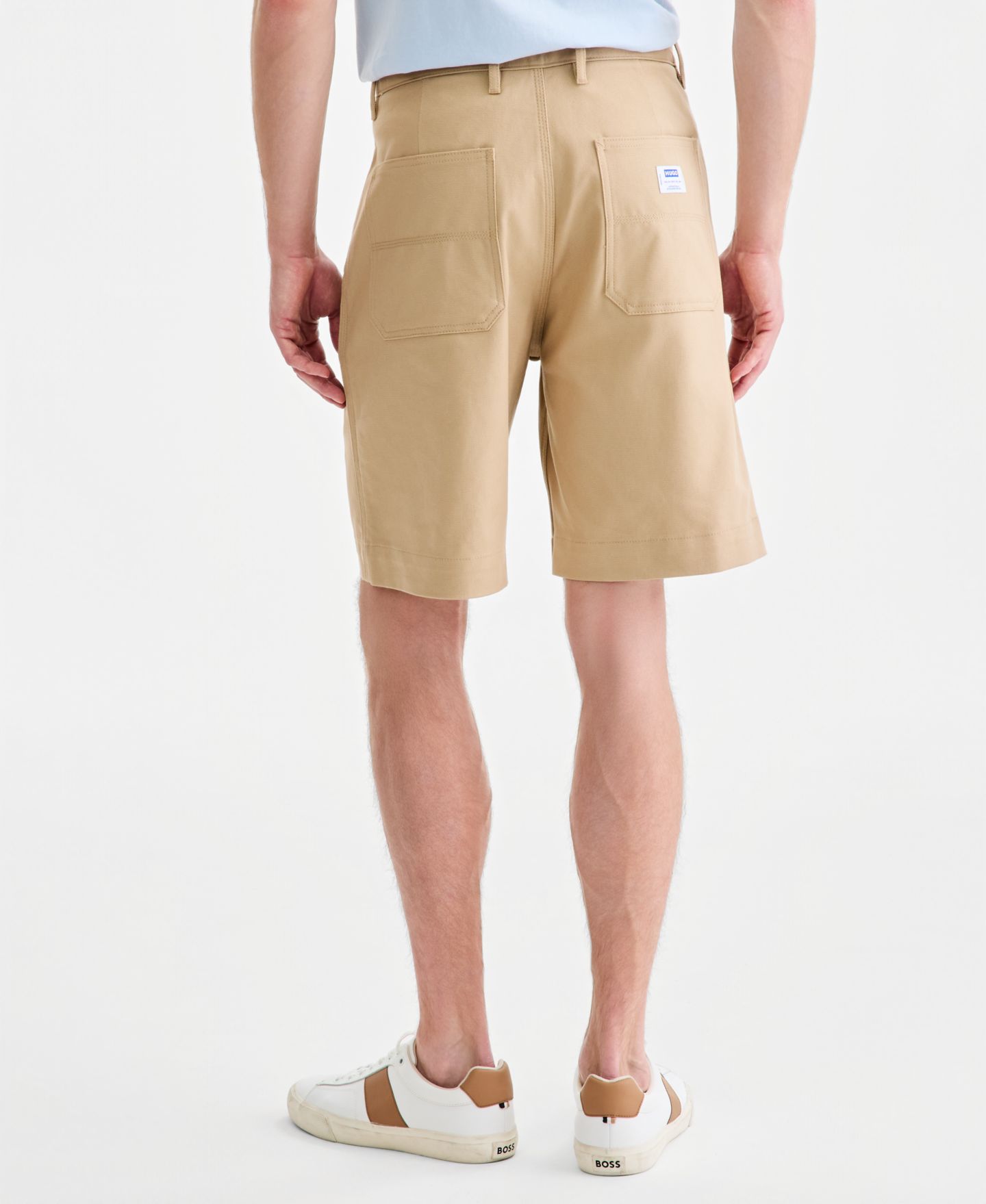Мужские шорты Hugo Boss Galton Workwear, цвет: Средний бежевый — фото 4