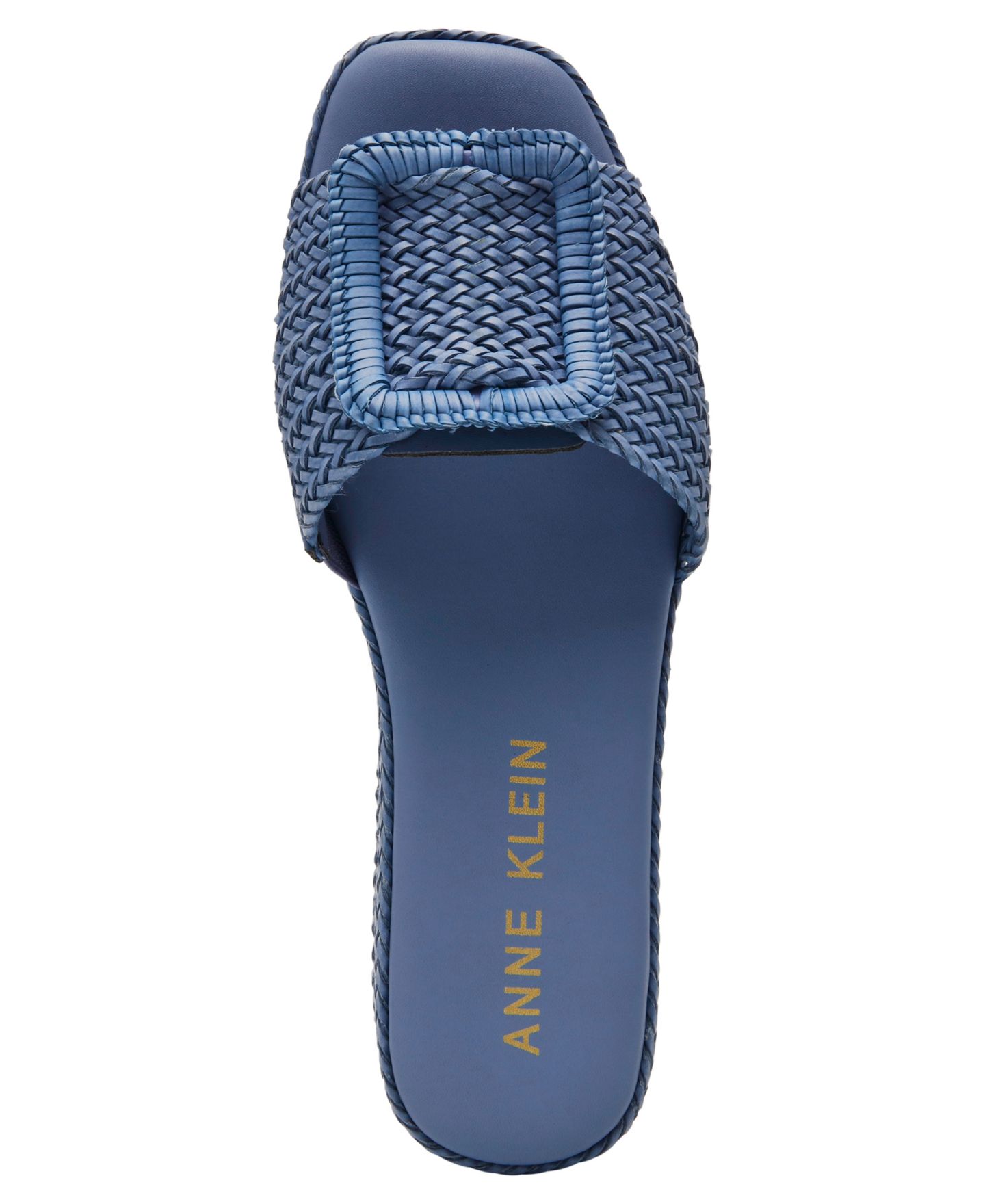 Женские сандалии Anne Klein Lanai Buckle Slide Platform Wedge, цвет: Синий — фото 4