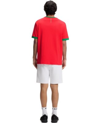 Men's Stretch-Cotton Portugal Country Flag Logo T-Shirt