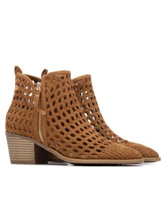 Women's Block Heel Braided Style Ankle Booties