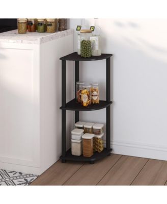 3 Tier Decorative Corner Bookshelf Display Rack