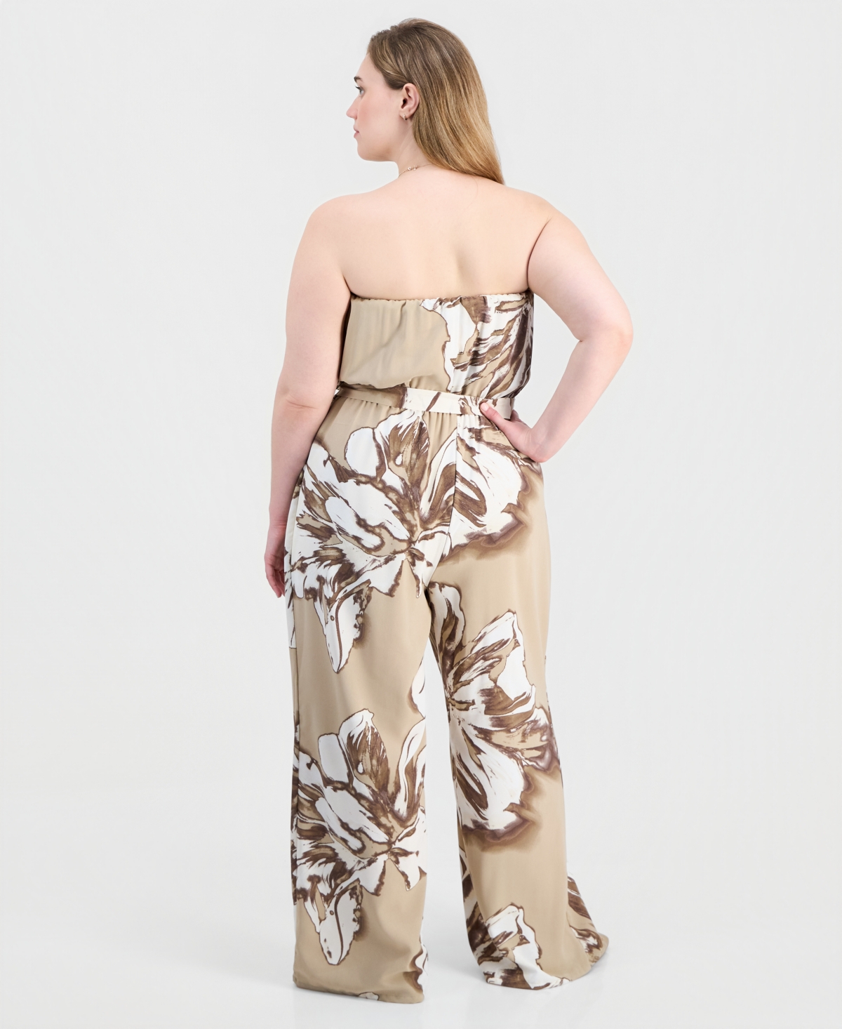 Full Circle Trends Trendy Plus Strapless Jumpsuit