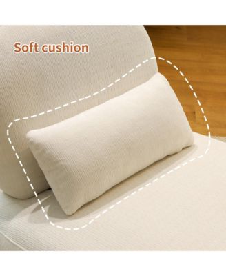 Velvet Accent Chair, Comfy Reading Chair, Cute Living Room Chair with Solid Wood Legs and Soft Cushion for Bedroom and Balcony