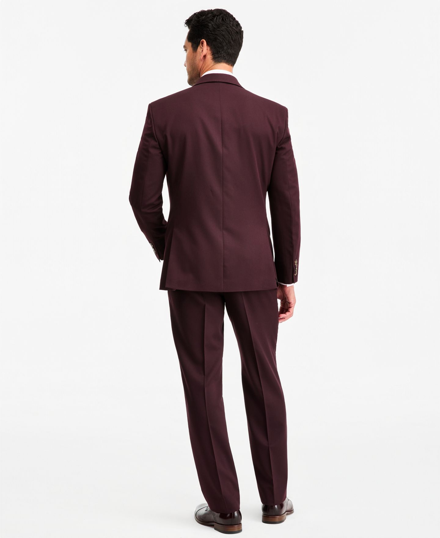 Мужские комплекты Tayion Collection Classic-Fit Burgundy Suit Separates, цвет: Бордовый — фото 3
