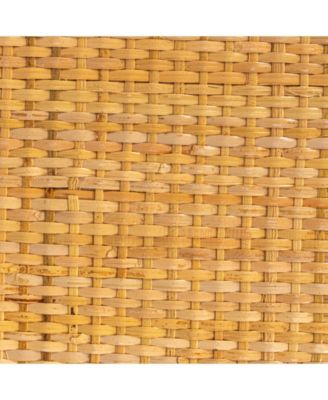 36" Rattan and Banana Round Coffee Table