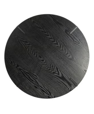 Astoria 31" Wood Round Side Coffee Table with Metal Hairpin Legs