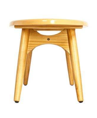 47" Wood Sea Waves Surfboard Oval Coffee Table