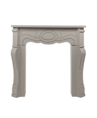 37" Wood Small Victorian Decorative Fireplace Mantel