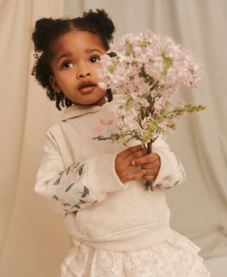 Toddler Girls' 2T-5T Essentials Embroidered Pullover Hoodie