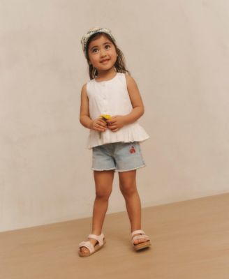 Toddler Girls' Bow Cherry Denim Shorts