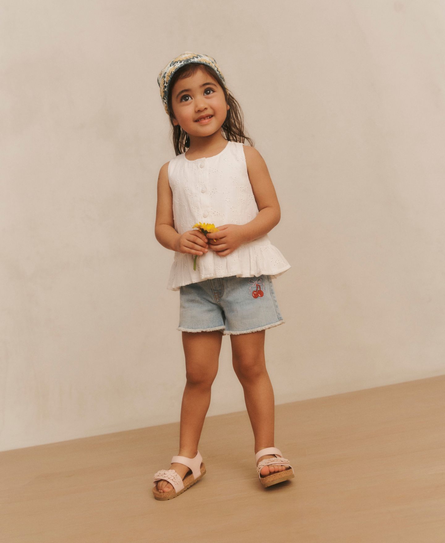 Шорты abercrombie kids Bow Cherry Denim Shorts для девочек-малышей, цвет: Синий — фото 5