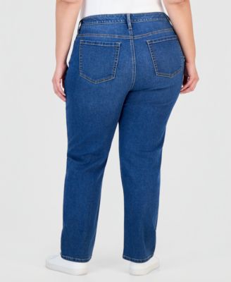 Plus Size High-Rise Straight-Leg Jeans