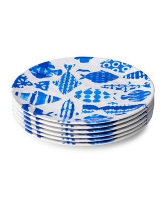 Fish Tale Dinner Plates, Set of 6