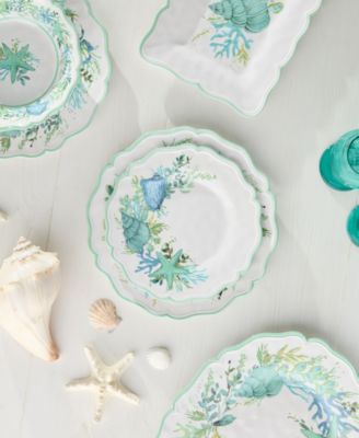 Sea Glass Melamine Salad Plate, Set of 4