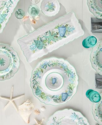 Sea Glass Chip-and-Dip Tray and Rectangular Platter, 2-Pc. Set