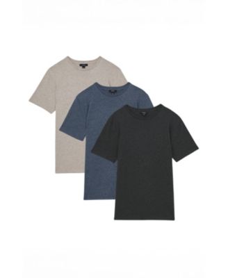 Men's 3 Pack Cotton Crew Neck Tailored Fit T-Shirts