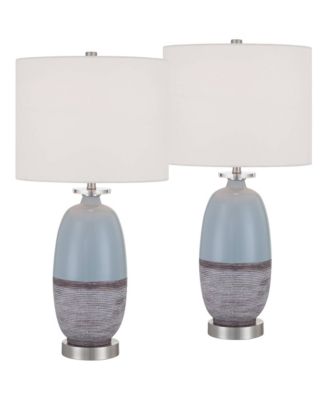 Stratos 26 1/4 H  Cloud Ceramic Table Lamp Set of 2 with Dimmer