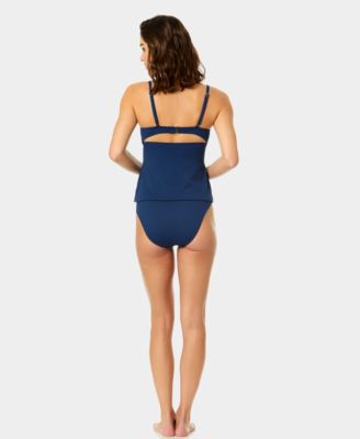 Women's Covered-Button Over-The-Shoulder Tankini Top
