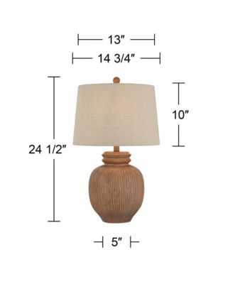 Corfu 24 1/2" High Almond Table Lamp Set of 2
