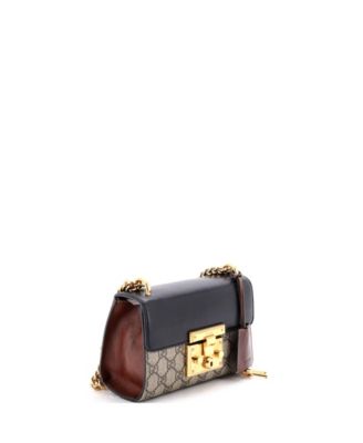 Small Padlock Shoulder Bag GG Coated Canvas and Leather