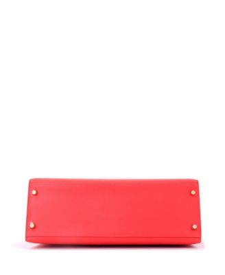 Kelly 32 Handbag Red Epsom with Gold Hardware