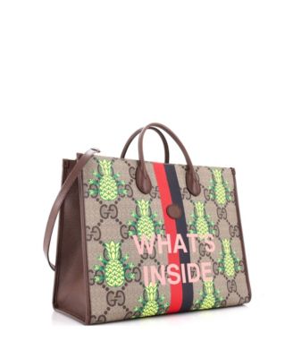 Medium Interlocking G Patch Convertible Tote Printed Jumbo GG Coated Canvas