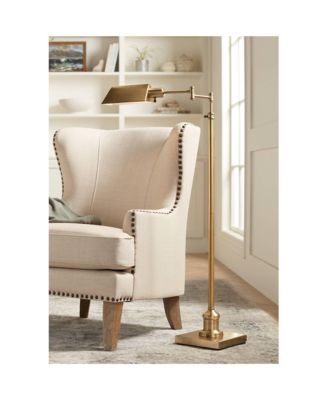 Jenson Traditional 54" Tall Pharmacy Floor Lamp with Smart Socket Aged Brass Adjustable Swing Arm for Living Room Reading House