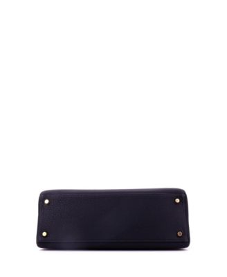 Kelly 32 Handbag Blue Togo with Gold Hardware