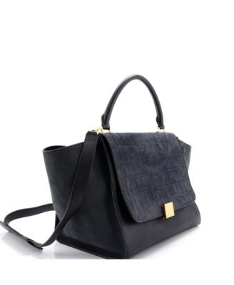 Medium Trapeze Bag Embossed Nubuck