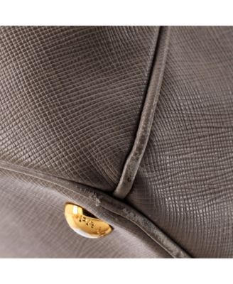 Large Double Zip Lux Tote Saffiano Leather