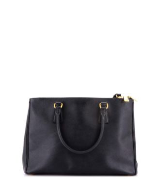 Medium Double Zip Lux Tote Saffiano Leather