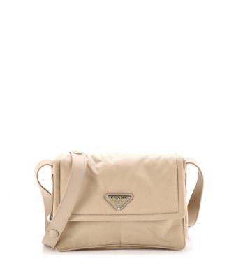 Small Padded Flap Shoulder Bag Re-Nylon