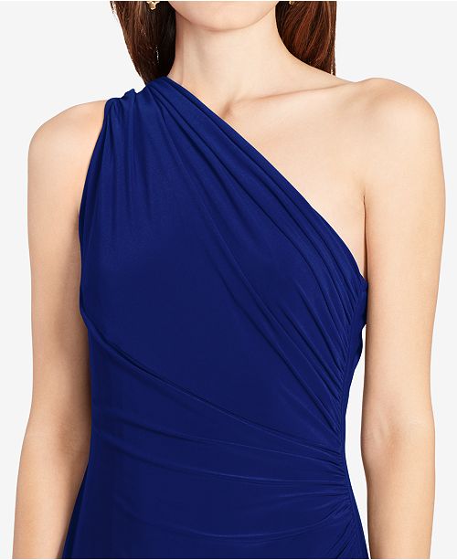 Lauren Ralph Lauren One-Shoulder Cape Gown - Dresses - Women - Macy's