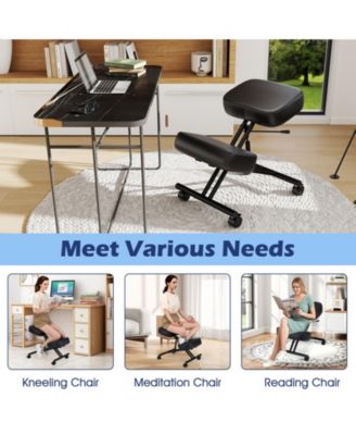Height Adjustable Kneeling Chair Posture Correction Stool