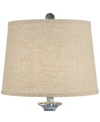 Tanya Country Cottage Table Lamps 26 1/2" High Set of 2 Burlap Linen Drum Shade for Bedroom Living Room Bedside Nightstand Home
