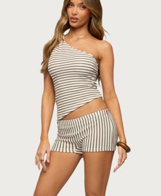 Women's Abril One Shoulder Striped Top