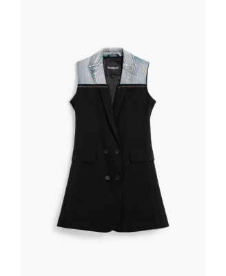 Women's Crossed bimaterial dress