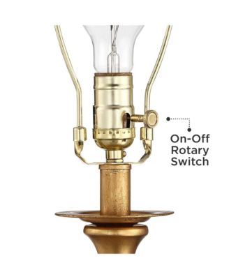 Valerie 28" Tall Round Geometric Modern Table Lamps Set of 2 Gold Crystal Living Room Bedroom White Shade