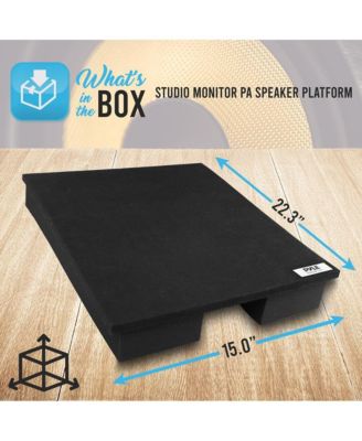 Sound Dampening Speaker Riser Foam - Audio Acoustic Noise Isolation Platform Pads Recoil Stabilizer w/ Rubber Base Pad for Studio Monitor