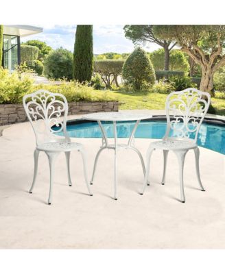 Patio Bistro Sets 3 Piece Outdoor Cast Aluminum Patio Bistro Set